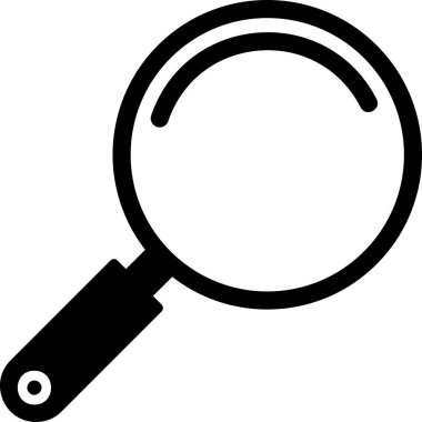 Büyüteç. Web simgesi vektör illüstrasyonu