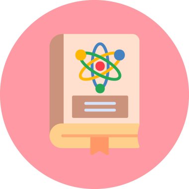 Fizik kitabı modern simge, vektör illüstrasyonu