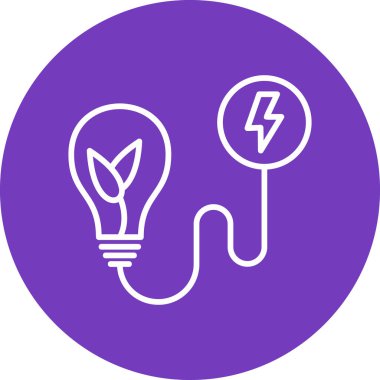 Eko Işık simgesi vektör illüstrasyonu