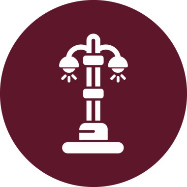 Sokak ışığı modern simgesi, vektör illüstrasyonu