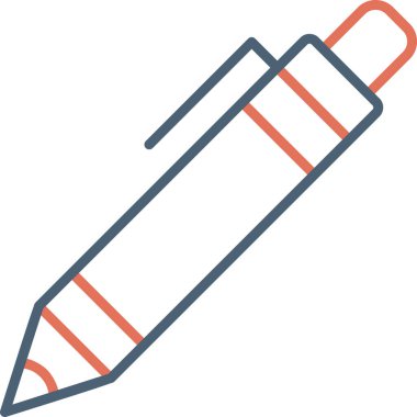 Kalem simgesi. Web için boya fosforlu kalem vektör simgelerinin basit çizimi