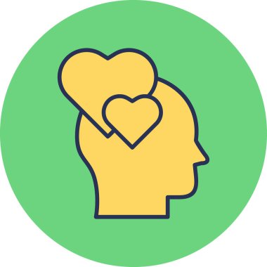 Aşk ikonu, modern tasarım illüstrasyonunda