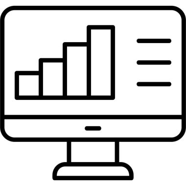 veri analiz grafiği. Basit web illüstrasyonu