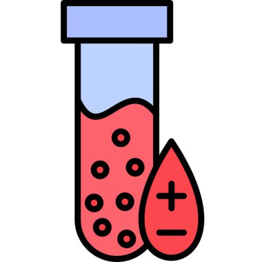 Test tübü simgesinin vektör illüstrasyonu 