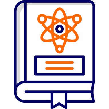 Fizik kitabı modern simge, vektör illüstrasyonu