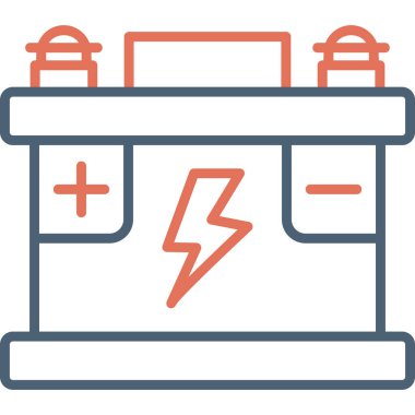 Araba aküsü. vektör çizim