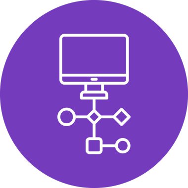 Çalışma akışı modern simgesi, vektör illüstrasyonu 