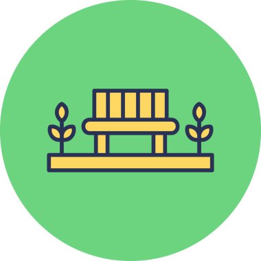 Yedek kulübesi Web simgesi basit illüstrasyon