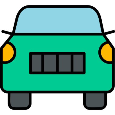 - Araba. Web simgesi basit illüstrasyon