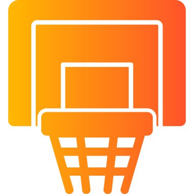 Basketbol potası ikonu, web basit illüstrasyon