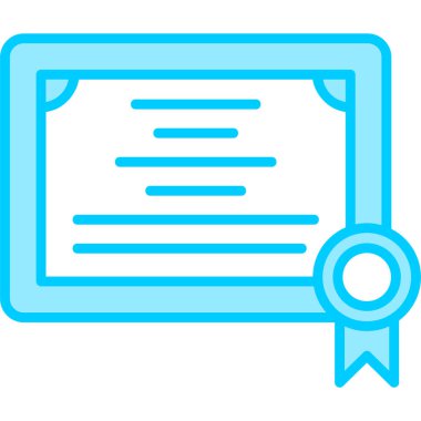 Sertifika. Web simgesi basit tasarım 