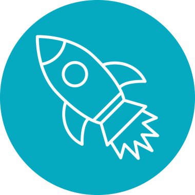 roket ikonu vektör illüstrasyonu