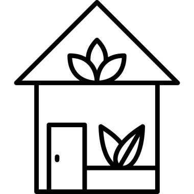 Ev. Web simgesi basit illüstrasyon