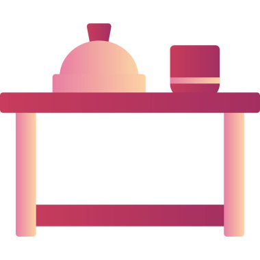 Akşam yemeği modern ikon vektör çizimi