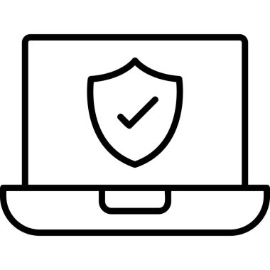 Bilgisayar. Web simgesi basit illüstrasyon