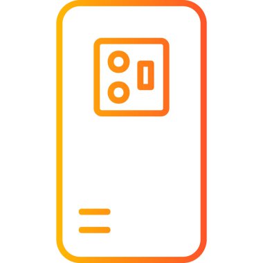 Mobil Arka Kamera, akıllı telefon aygıtının dijital illüstrasyonu 