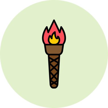 Modern simge vektör illüstrasyonunu yak