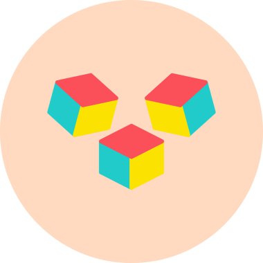 küp web simgesi basit illüstrasyon
