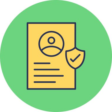 vector illustration of modern b lack icon of personal profile