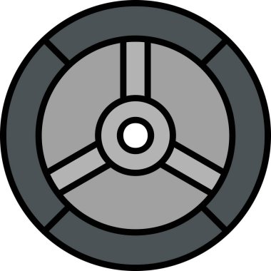 Modern simge vektör illüstrasyonunu lastikle