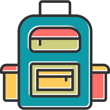 Üniversite çantası modern simge, vektör illüstrasyonu