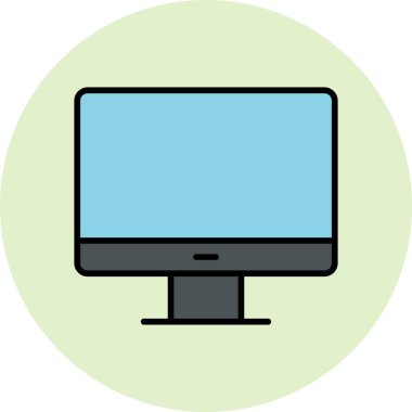 Masaüstü modern simge, vektör illüstrasyonu 