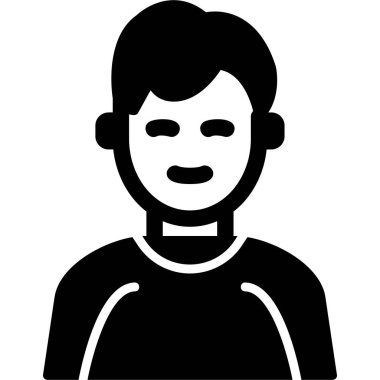 internet user, graphic man logo, simple icon for web page 