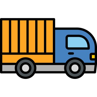delivery truck. simple web illustration