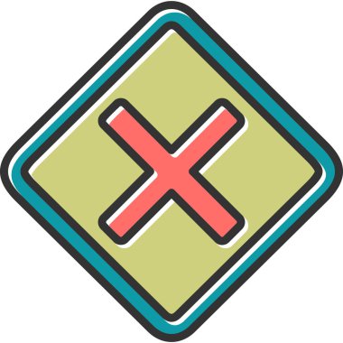 Bir haçın izole edilmiş bir simgesinin vektör çizimi