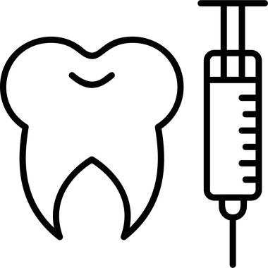 Diş. Web simgesi basit illüstrasyon