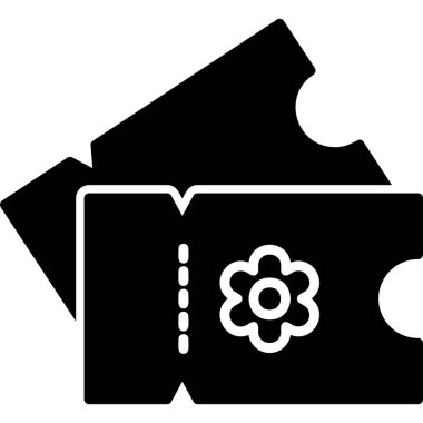 Ticket web icon, simple illustration