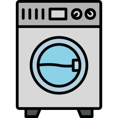 abstract washing machine, vector icon