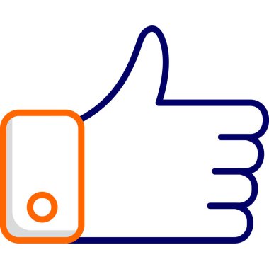 Başparmağını kaldır. Web simgesi basit illüstrasyon