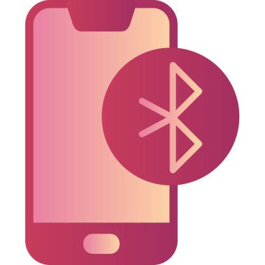 graphic art illustration of mobile Bluetooth transfer icon 