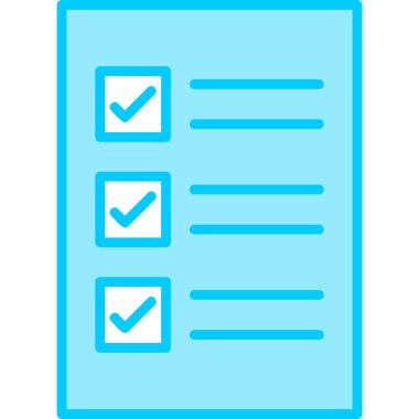 Kontrol listesi. Web simgesi basit illüstrasyon