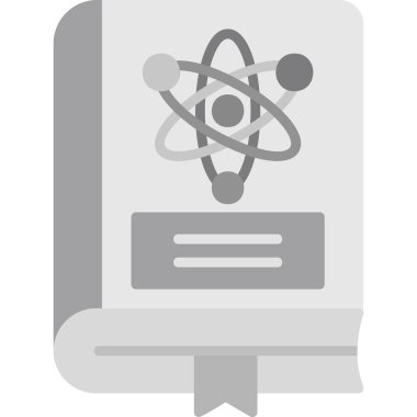 Fizik kitabı modern simge, vektör illüstrasyonu