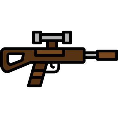 Keskin nişancı silahı simgesi, ağ resmi