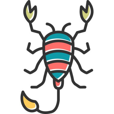 Akrep. Web simgesi basit tasarım