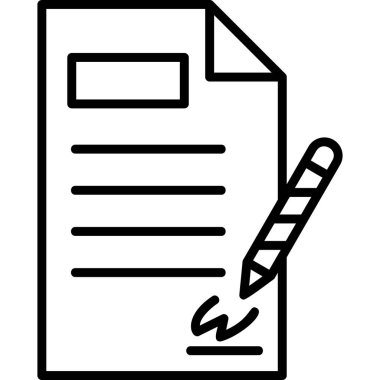 Contract icon, vector illustration simple design