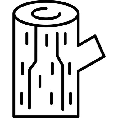 Ahşap ağ simgesi basit illüstrasyon 