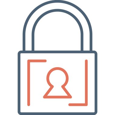 Kilit. Web simgesi basit illüstrasyon