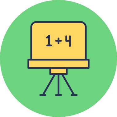 Tebeşir tahtası modern ikon vektör illüstrasyonu