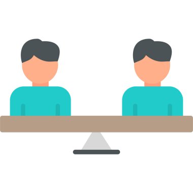 Eşitlik web simgesi basit illüstrasyon