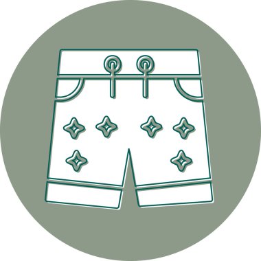 Şort. Web simgesi basit illüstrasyon  