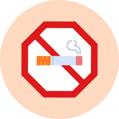 No smoking modern vector icon illustration