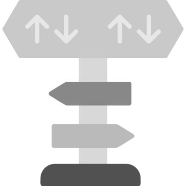 İşaret direği web simgesi. Basit resimleme