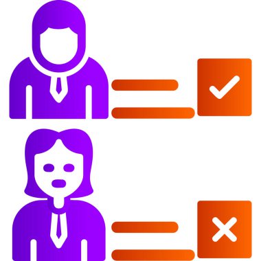 Selected Candidate modern vector icon illustration