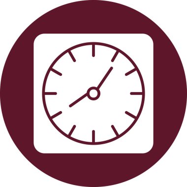 Duvar Saati zamanı, akıllı telefon aygıtının dijital çizimi 