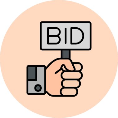 Teklif simgesi vektörü, düz tasarım sembolü 