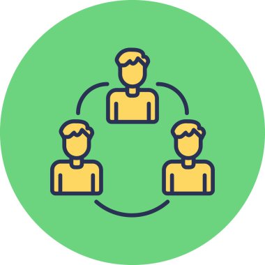 Abstract vector illustration of team work